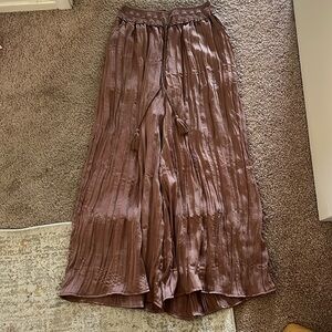 Anthropologie Satin Drawstring Trousers